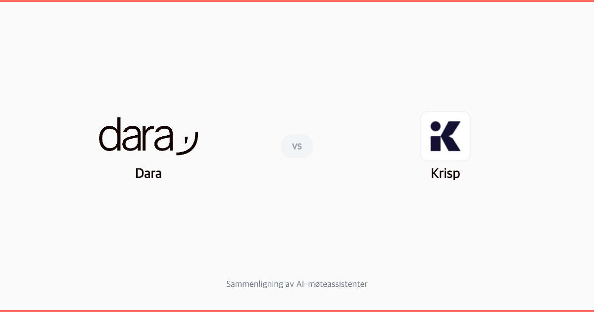 Dara vs Krisp: Sammenligning for norske bedrifter (2026)